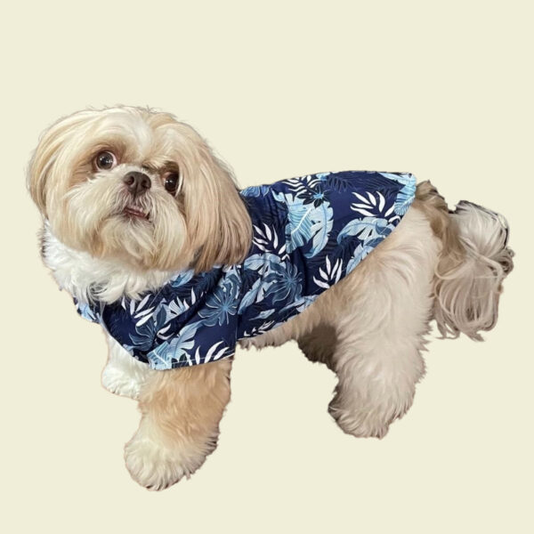 Guayabera para Perros y Gatos Palm Blue - Image 3