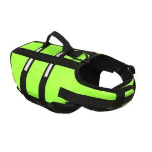 salvavidas para perros verde fluorescente