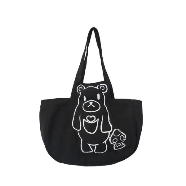 Bolso transportador Perros y Gatos Cute Cartoon - Negro