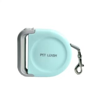 Correa Retractil para Perros Cinta de 5mm, 40kg, Soft Cage Celeste