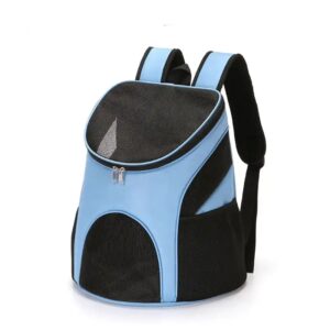 Mochila transportadora para Perros y Gatos  con malla de ventilación Cottage Celeste