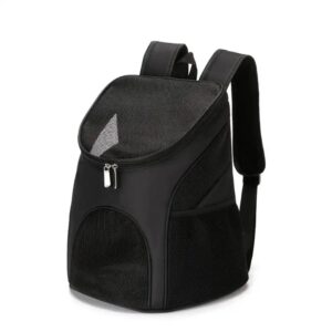 Mochila transportadora para Perros y Gatos  con malla de ventilación Cottage Negro