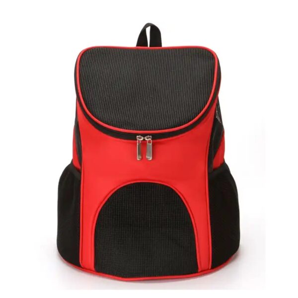 Mochila transportadora para Perros y Gatos  con malla de ventilación Cottage Rojo