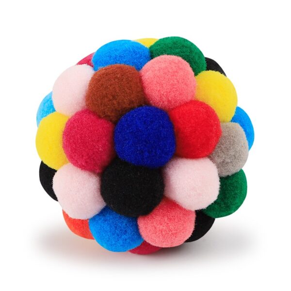 Pelota Pompom de Felpa Juguete para Gatos con cascabel interno