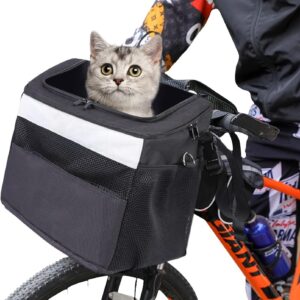 Canasto para transporte de perros y Gatos en Bicicleta, Auto y Mochila - Negro