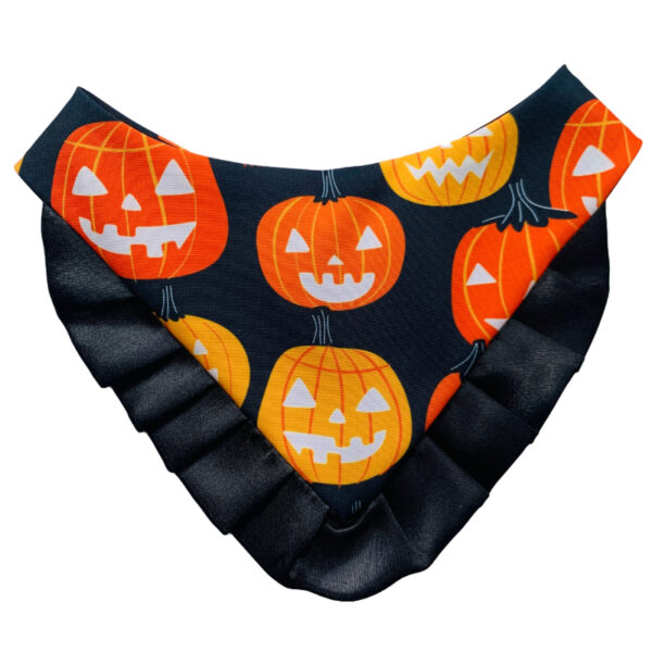 bandana para perro con calabazas de halloween